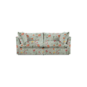 Coco 2.5 seater sleeper sofa with Self Piped Knife Edge cushion in Wildwood Duck Egg  - Hand Made in USA