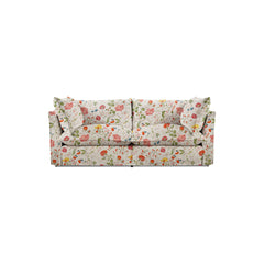 Coco 2.5 seater sofa bed with Self Piped Knife Edge cushion in Wildwood Ivory  - Hand Made in USA