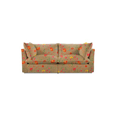 Coco 2.5 seater sofa bed with Self Piped Knife Edge cushion in Wildwood Twig  - Hand Made in USA