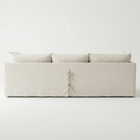 Coco 4 Seater Sofa in Ishi Blanca - Hand Made in USA - 2 Available for Quick Ship