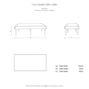 Coco Small Coffee Table in GPJ Nympheus - Linen/Teal/Green  - Hand Made in USA
