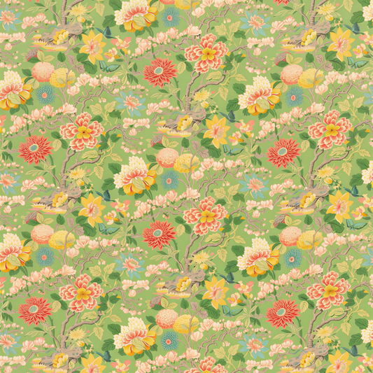 Little Magnolia Emerald Fabric Per Yard