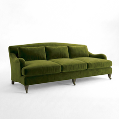 Felix 4 seater sofa in Pelham Moss Velvet - Hand Made in USA