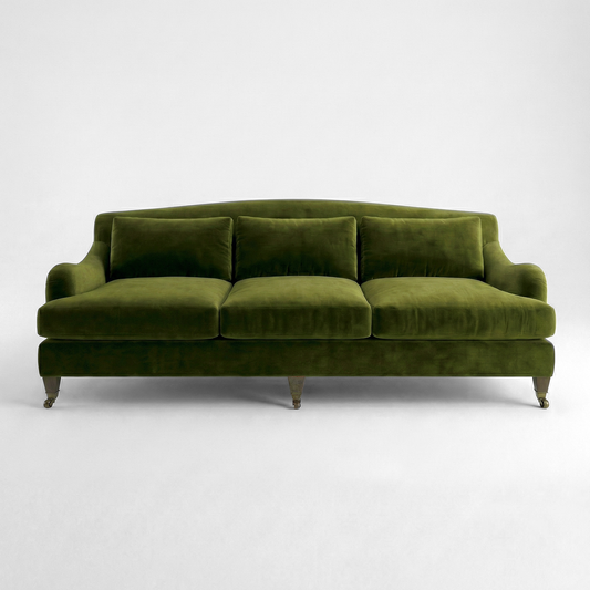 Felix 4 seater sofa in Pelham Moss Velvet - Hand Made in USA