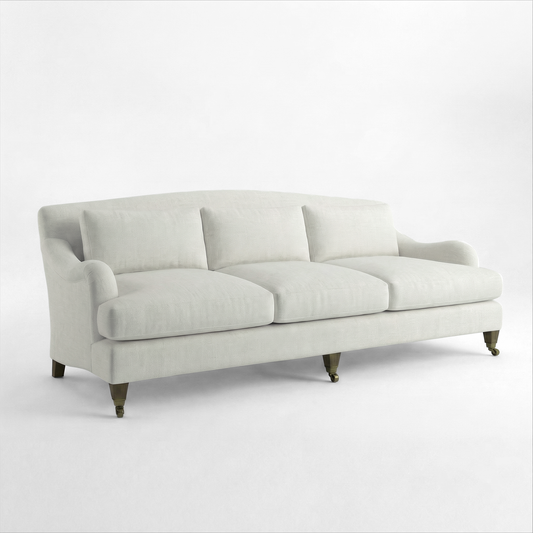 Felix 4 seater sofa in Designers Guild Putty - Hand Made in USA