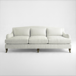 Felix 4 seater sofa in Cotton Linen Cool Coconut - Hand Made in USA