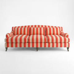 Felix 4 seater sofa in Petunia Stripes - Hand Made in USA