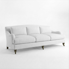 Felix 4 seater sofa in Cotton Linen Snowdrop - Hand Made in USA