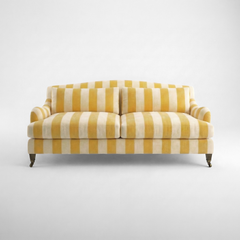 Felix 3 seater sofa in Dandelion Stripes - Hand Made in USA
