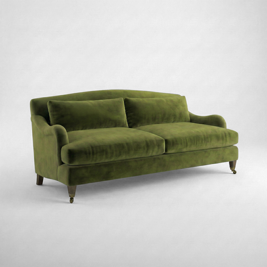 Felix 3 seater sofa in Pelham Moss Velvet - Hand Made in USA