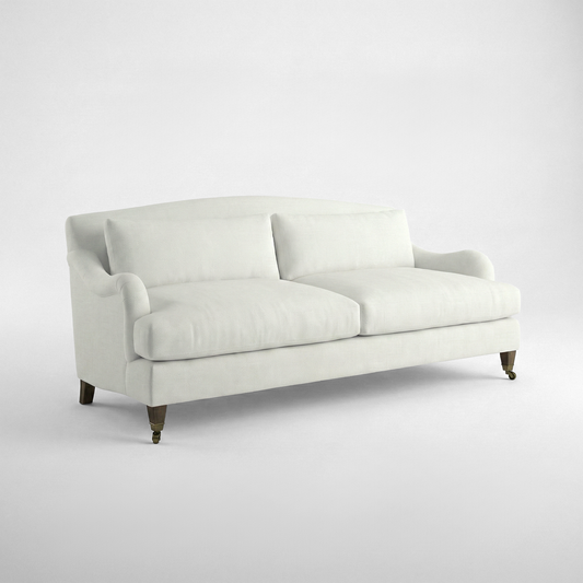 Felix 3 seater sofa in Designers Guild Putty - Hand Made in USA