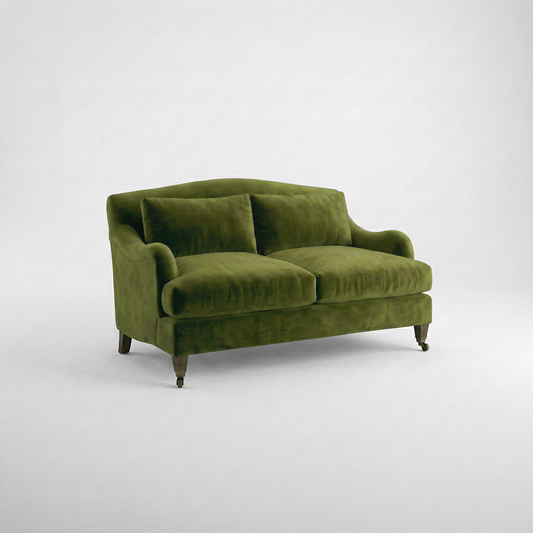Felix 2 seater sofa in Pelham Moss Velvet - Hand Made in USA