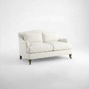 Felix 2 seater sofa in Cotton Linen Cool Coconut - Hand Made in USA
