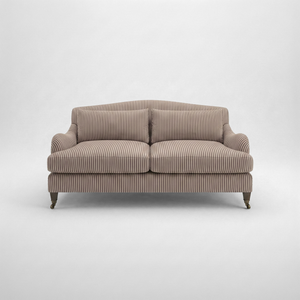 Felix 2.5 seater sofa in Narrow Chocolate Stripes - Hand Made in USA