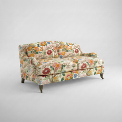 Felix 2.5 seater sofa in Magnolia Cream Blue - Hand Made in USA