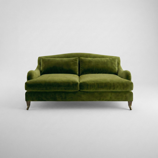 Felix 2.5 seater sofa in Pelham Moss Velvet - Hand Made in USA