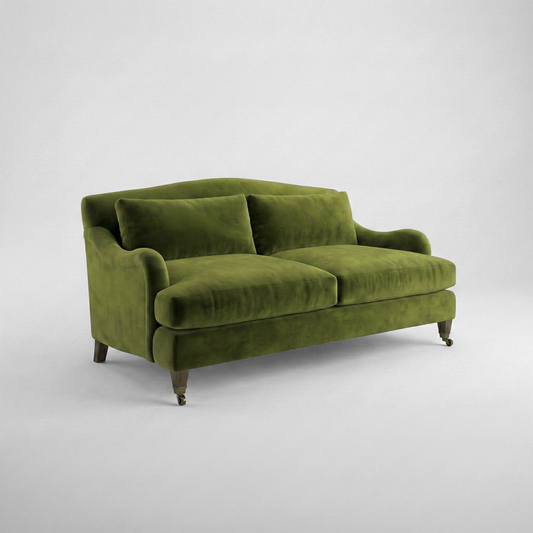 Felix 2.5 seater sofa in Pelham Moss Velvet - Hand Made in USA