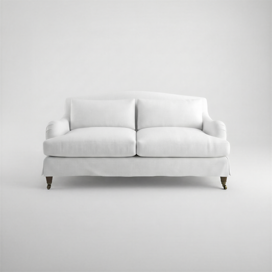 Felix Loose Cover 2.5 seater sofa with Box Edge Cushion in Customer's Own Material - Handmade to Order in the USA