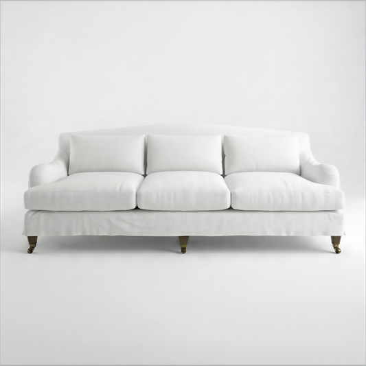 Felix Loose Cover 4 seater sofa with Box Edge Cushion in Customer's Own Material - Handmade to Order in the USA