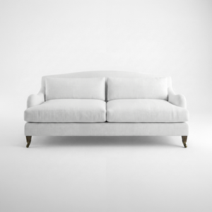 Felix Fixed Cover 3 seater sofa with Box Edge Cushion in Customer's Own Material - Handmade to Order in the USA