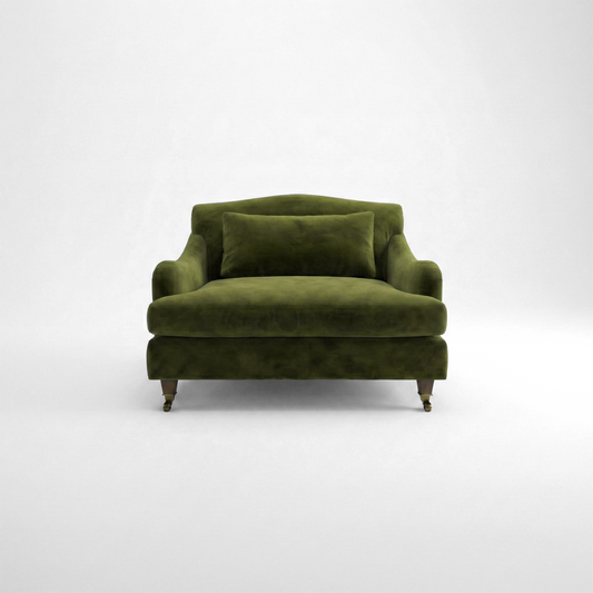 Felix Loveseat in Pelham Moss Velvet - Hand Made in USA