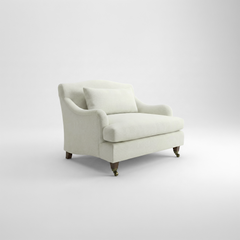 Felix Loveseat in Designers Guild Putty - Hand Made in USA