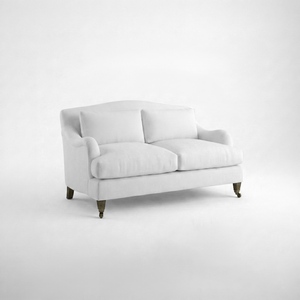 Felix 2 seater sofa in Cotton Linen Snowdrop - Hand Made in USA