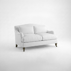 Felix 2 seater sofa in Cotton Linen Snowdrop - Hand Made in USA