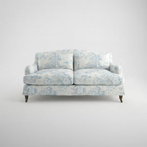 Felix Loose Cover 2.5 Seater Sofa in Midsummer Faded Blue - Hand Made in USA