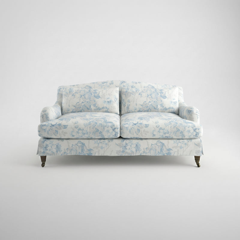 Felix Loose Cover 2.5 Seater Sofa in Midsummer Faded Blue - Hand Made in USA