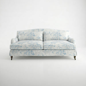 Felix Loose Cover 3 Seater Sofa in Midsummer Faded Blue - Hand Made in USA