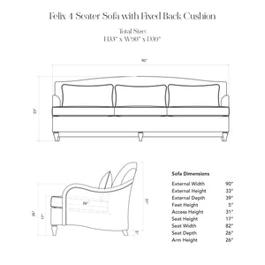 Felix LC 4 Seater dimensions