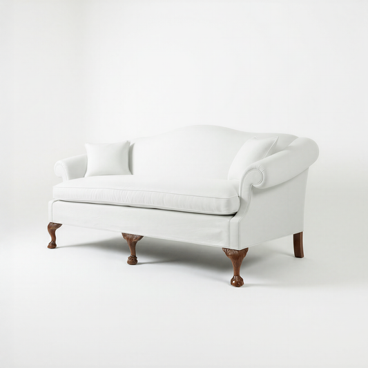 Henrietta Sofa in Cotton Linen Snow Drop - USA Edition