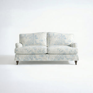 Isobel Loose Cover 2.5 Seater Sofa in Midsummer Faded Blue - Hand Made in USA