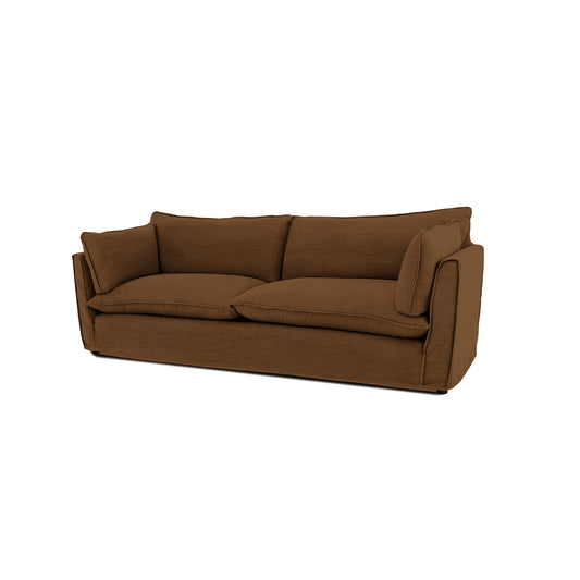 Cocobella 3.5 Seater Sofa in Beatrice Nutmeg - Hand Made in USA