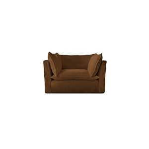 Cocobella Loveseat in Beatrice Nutmeg - Hand Made in USA