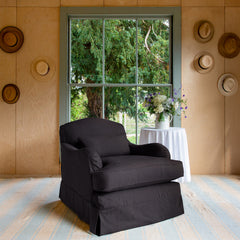 Felix Armchair in Beatrice Midnight - Hand Made in USA