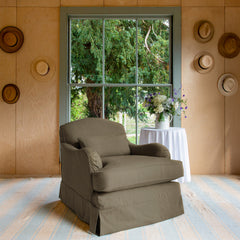 Felix Armchair in Beatrice Olive - Hand Made in USA