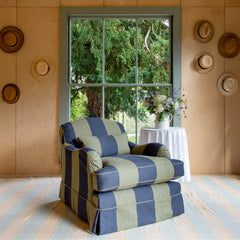 Felix Armchair in Woodland Stripe - Hand Made in USA