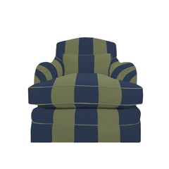 Felix Armchair in Woodland Stripe - Hand Made in USA