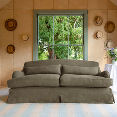 Felix Large Sofa in Beatrice Olive - Hand Made in USA