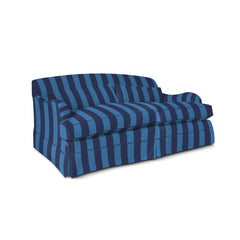 Felix Large Sofa in Coastal Blue Stripe - Hand Made in USA