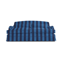 Felix Large Sofa in Coastal Blue Stripe - Hand Made in USA