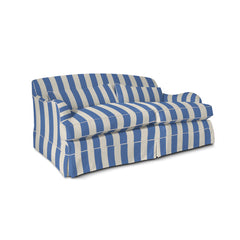 Felix Large Sofa in Cornish Blue Stripe - Hand Made in USA