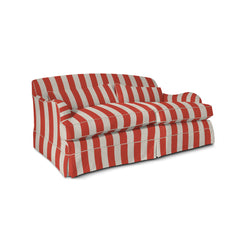 Felix Large Sofa in Petunia Red Stripe - Hand Made in USA