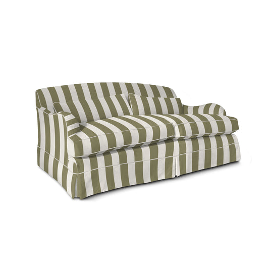 Felix Large Sofa in Spring Green Stripe - Hand Made in USA
