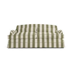 Felix Large Sofa in Spring Green Stripe - Hand Made in USA