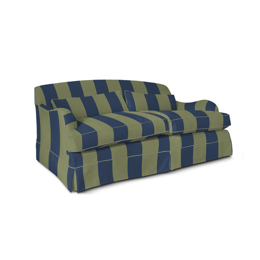Felix Large Sofa in Woodland Stripe - Hand Made in USA