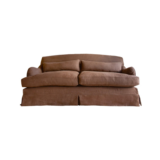 Felix Medium Sofa in Beatrice Nutmeg - Hand Made in USA