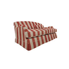 Felix Medium Sofa in Petunia Red Stripe - Hand Made in USA